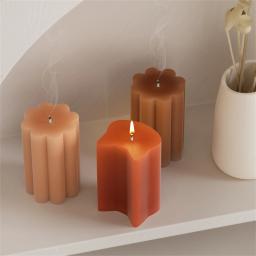 Molde De Vela Cilíndrica De Silicone, Velas Perfumadas Artesanais, Moldes De Artesanato De Sabão, Gesso De Resina, Fabricação De DIY, Decoração De Jantar Em Casa, Estrela e Lua - Image 3