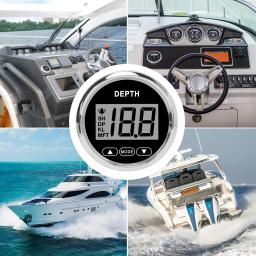Waterproof Marine profundidade calibre tocou, luminoso branco, 52mm, 2in, 100m, 110yd, barcos, barcos de pesca - Image 3