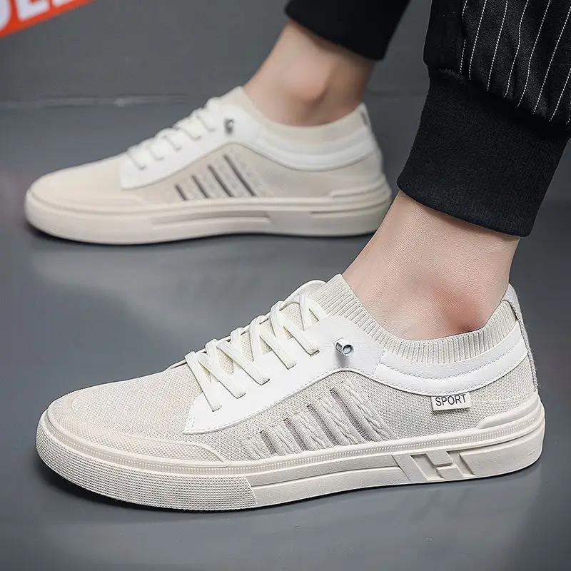 sapato masculino tenis corrida masculino tênis de corrida tenis masculino casual sapatos Tênis respirável dos homens Verão Casual Mocassins Leve Cabeça Redonda Cor Sólida Antiderrapante Flats Zapatillas Para Hombres - Image 1