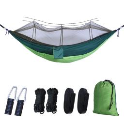 Hammock Camping Outdoor portátil com Mosquiteiro, Alta Resistência Parachute Tecido Hanging Bed, Caça Swing Dormir, Leve - Image 5