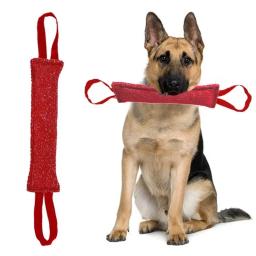 Cão preto treinamento mordida tug travesseiro manga com 2 alças de corda para treinamento malinois pastor alemão rottweiler animal estimação mascar brinquedo - Image 1