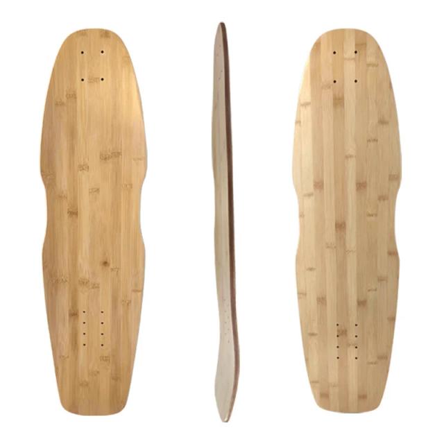 Deck Profissional para Longboard e Surfskate em Bambu e Maple - 33x9 Polegadas