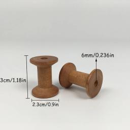 Carretéis de madeira vintage para costura, DIY Reels Organizer, Ribbons Twine, Ferramentas de madeira Artesanato, Thread Spool, Needlework Supplies, 10, 20 Pcs - Image 2