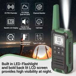 2pcs Baofeng F22 PMR446 FRS Mini Rádio De Comunicação Profissional Walkie Talkies Transceptor De Rádio Em Dois Sentidos Para Restaurantes - Image 3
