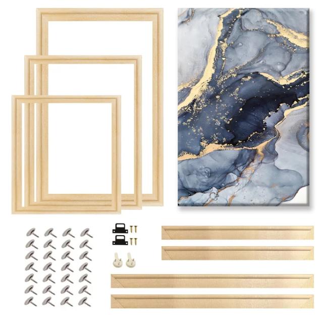 Molduras de Madeira DIY para Pinturas em Lona e Óleo: Arte de Parede Elegante para Sala de Estar e Decoração de Interiores