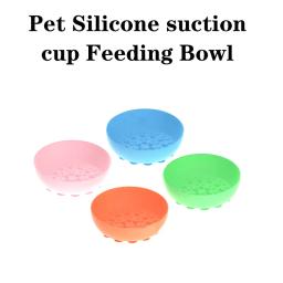 Suprimentos para animais de estimação, tigela de alimentação para cães e gatos, utensílios de mesa, ventosa, adesivo lento, bacia de comida, massagem, placa de lambedor, tigela de silicone - Image 1