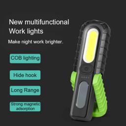 Lanterna LED portátil alta brilhante, COB Car Repair, luz magnética, caminhadas ao ar livre, camping, iluminação de emergência, lâmpada de trabalho com gancho - Image 1