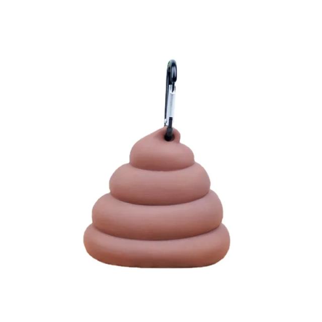 Sacos de Silicone Portáteis para Cocô de Animais com Dispensador e Caixa de Armazenamento para Gatos e Cães