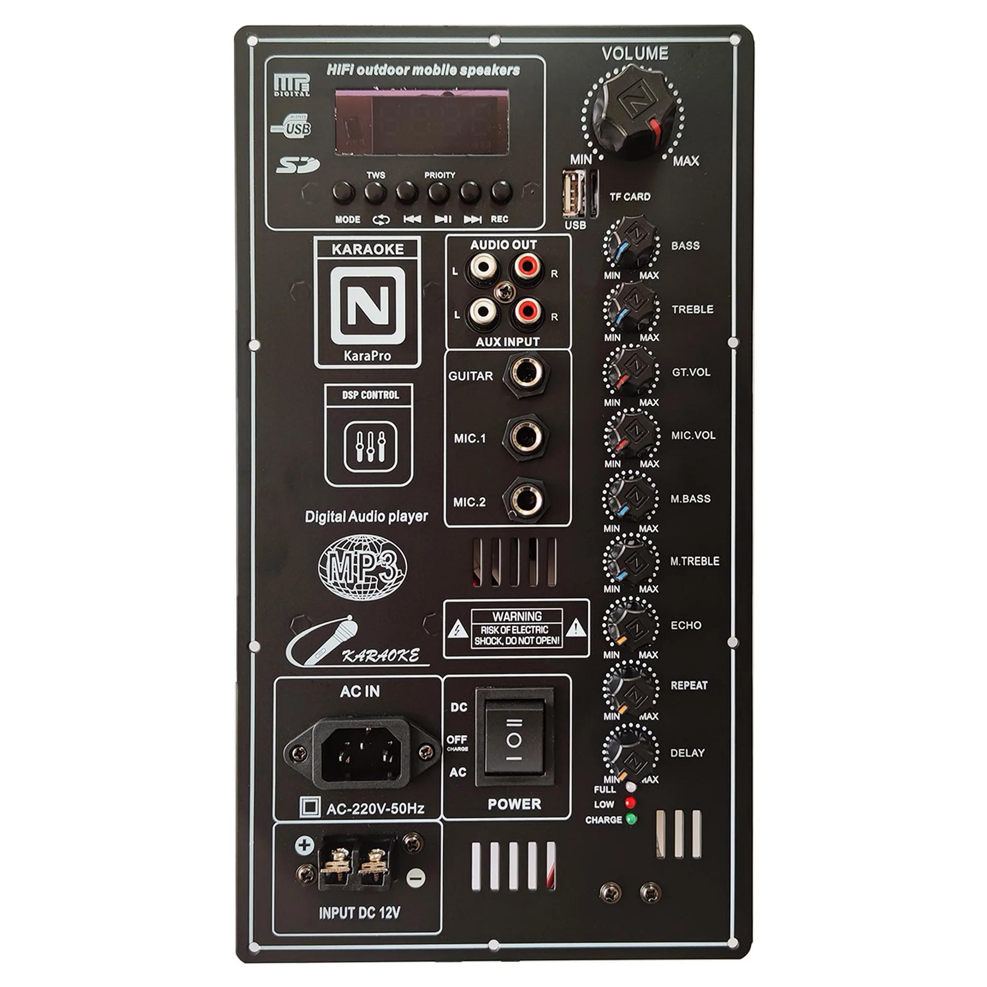 Placa de Amplificador Estéreo Digital para Alto-Falante, Microfone, Guitarra, Bluetooth 2.0, 12V, 220V, 2*150W, 300W, 8-18 Polegadas - Image 1