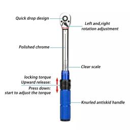 Bicicleta Preset Torque Wrench Kit, Ferramentas de reparação de bicicletas, instrumento preciso, chaves hexagonais, 2Nm a 24Nm - Image 5