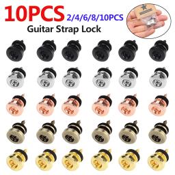 Cabeça chata Non-Slip Straplock Guitarra Elétrica, Metal, Baixo, Segurança, Pin End, Acessórios para Instrumentos Musicais - Image 1