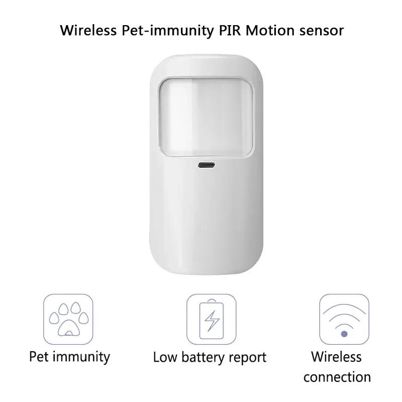 433mhz sem fio pet-imunidade pir sensor de movimento detector 15kg pet imune ev1527 código inteligente segurança em casa host alarme acessórios - Image 1