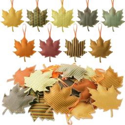 27 pçs decoração da árvore de outono ornamentos de árvore de ação de graças 3d feltro ornamentos de folha de bordo pendurado para casa festa de outono - Image 1