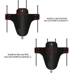 Pára-choques de bicicleta de fibra de carbono dianteiro traseiro para bicicleta de estrada mtb-asaas de pneu guarda lama peças de bicicleta para roda de pneu de bicicleta - Image 3