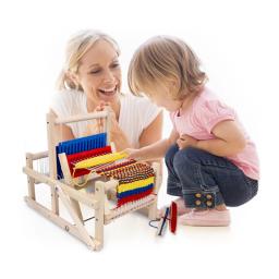 Tear das crianças mini máquina de confecção de malhas de fiação artesanal diy que faz o fio tecelagem em casa adulto estudante brinquedos educativos - Image 2