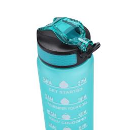 Garrafa de água 1000ml com escala de tempo Outdoor Fitness Sports Bike Water Cup com palha BPA Free Home Drinking Kettle - Image 5