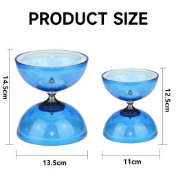Diabolo luminoso para crianças, três rolamentos de rotação de alta velocidade, silicone ambiental, exercício de fitness ao ar livre, presente profissional - Image 2