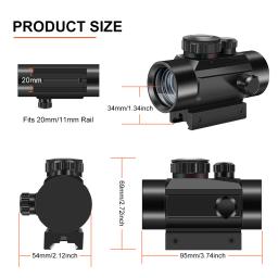 Red Green Dot Sight Riflescope, 3-Point, Visão Besta, Caça Óptica, Reflex, Rifle, Shotgun, Âmbito Arco Composto - Image 6