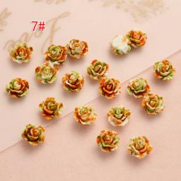 Mini resina flor-como cabochões, 6mm/8mm, acessórios retro para fazer jóias, decoração do prego, diy, 100 pçs/lote - Image 6