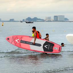 MARINHO SOLAR-Inflável Stand Up Paddle Board, Premium SUP Acessórios, Ampla Posição, Controle de Surf, Antiderrapante, Deck Lea, 11 ", 6" - Image 2