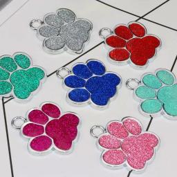 Tag com nome gravado personalizado para animais de estimação, pingente personalizado, pata, brilho, identificação, cachorro, cachorro, gato, acessórios - Image 5