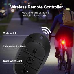 Luz estroboscópica para motocicleta com controle remoto sem fio, à prova d'água, anticolisão, indicador de flash, lâmpada de aviso para carro, bicicleta, scooter - Image 3