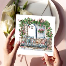 Cartões De Forma Especial, Novos Cartões De Natal, Pintura De Diamante Bordado, Conjunto De Mosaico De Diamante, DIY Cartão De Obrigado, 6Pcs - Image 4
