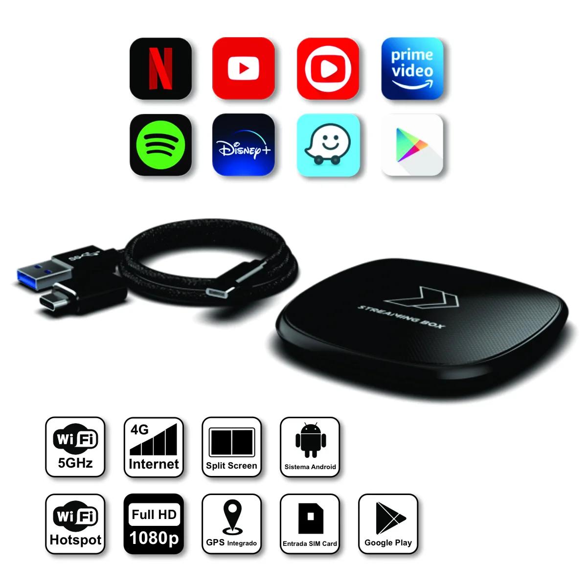 STREAMING BOX AUTOMOTIVO FAAFTECH PARA CARROS COM SISTEMA CARPLAY - Image 1