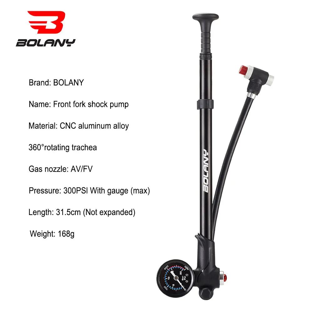 Bolany-portátil bicicleta garfo bomba de ar, calibre de alta pressão, suspensão traseira, amortecedor, montanha bicicleta acessórios, 300psi - Image 1