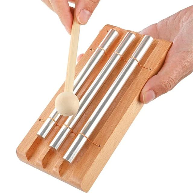 Miwayer-3 Tone Meditação Chime - Instrumento de Percussão para Oração, Yoga e Cura Energética