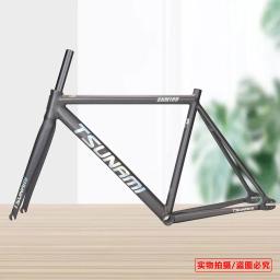 Novas cores tsunami snm 100 conjunto de quadros de bicicleta de engrenagem fixa 700c quadro de liga de alumínio pista de corrida fixie conjunto de quadro de bicicleta com garfo - Image 1