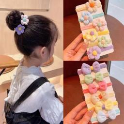Corda de cabelo bonito coreano com bowknot, anel elástico de alto valor, faixa de cabelo para o miúdo, sem danos, princesa Acessório, 6PCs - Image 5
