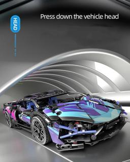 1314 pçs kits de construção para adultos lamborghini técnico 1:14 corrida supercar bloco de construção brinquedos para crianças presentes natal - Image 4