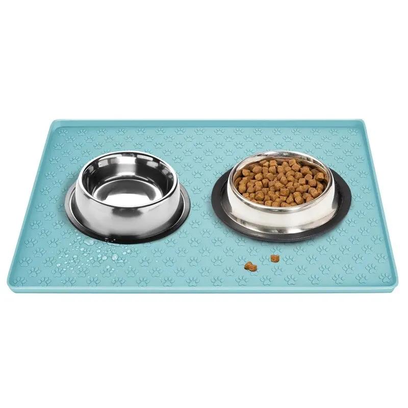 Dobrável Silicone Pet Feeding Mat, antiderrapante impermeável Pet Mat, Nonspill, fácil de limpar, gato e cão Placemat - Image 1