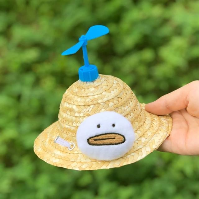 Chapéu de Caçamba e Palha para Cães e Gatos - Protetor Solar Estiloso para Animais de Estimação