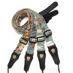 Cute Animal Strap Guitarra Elétrica, Colorido Impresso, Extra Wide, Cinto, Personalizado, Música, Passatempo - Image 5
