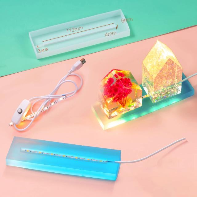 Molde de Resina Epóxi para Lâmpada Pequena: Base de Silicone Ideal para Luzes LED DIY