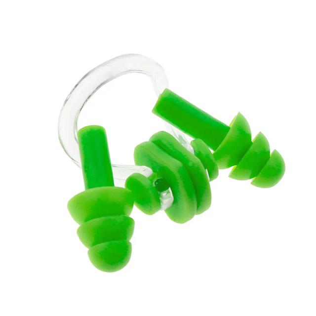 Conjunto de Acessórios de Silicone Impermeáveis para Natação: Tampões de Ouvido e Nariz com Clipe Anti-Ruído para Surf e Mergulho em Esportes Aquáticos