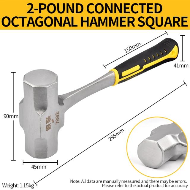 Martelo de Garra Octogonal Multifuncional Heavy Duty para Construção Profissional