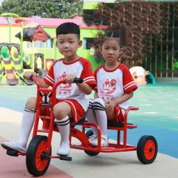 Triciclo de pedal duplo infantil, Triciclo para crianças, esportes ao ar livre, carrinho de criança, táxi, triciclo, triciclo para jardim de infância, 2-8 anos - Image 5