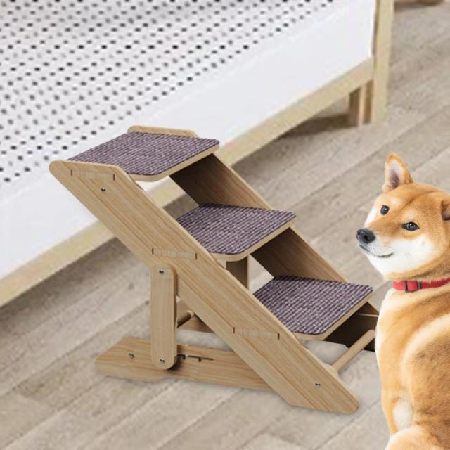 Escada Portátil Antiderrapante para Pets - Rampas para Cães e Gatos, Ideal para Sofás e Camas Altas, Perfeita para Uso Interno e em Carros