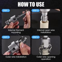 LIDIAO Ferramenta de rosqueamento de tubos internos e externos integrados para 1/2 polegadas 3/4 polegadas PPR Kit de enfiador de cortador de tubos torneiras e encaixes - Image 4