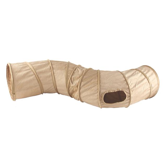 Túnel Dobrável para Gatos S-Shape Peekaboo: Brinquedo Interativo para Pets e Pequenos Animais
