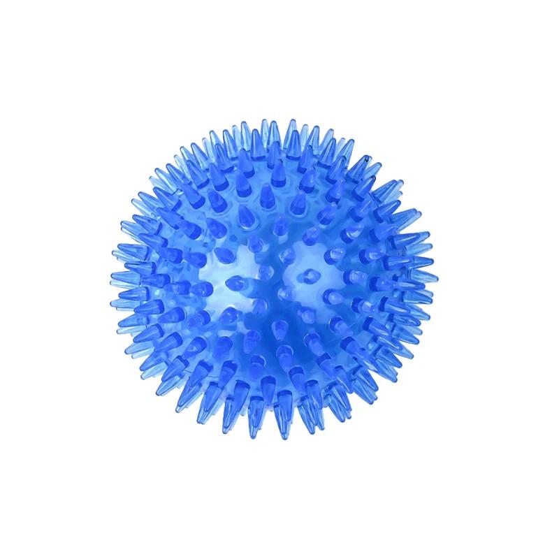 Brinquedo bola do cão Pet Mordida Resistência Squeaky Cuidados dentários Limpeza dos dentes Soando Bola Dog Thorn Interativo Burr Bolas Suprimentos - Image 1