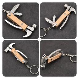 Martelo multiferramenta para homens, gadgets legais, material de acampamento, ferramenta de sobrevivência, presentes para namorado, marido, vovô, 8 em 1 - Image 2
