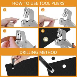Manual Grommet Punch Press Machine, ilhós para roupas, sapatos, bolsa, artesanato de couro, DIY, novo, 400pcs, 10mm - Image 5