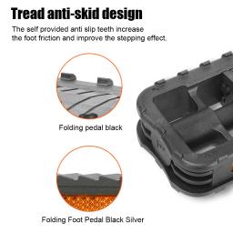 Universal Folding Bike Pedais, Footboard dobrável com refletor, MTB Road Bike, Rolamento selado reflexivo antiderrapante - Image 5