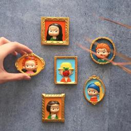 Van Gogh geladeira ímãs, desenhos animados adesivos magnéticos, artesanato artesanal resina, lembrança bonito, ímã de geladeira, presente para crianças, aniversário - Image 3