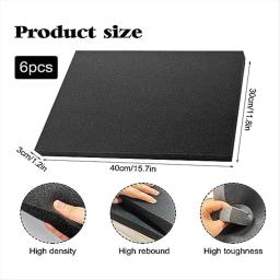 Folhas De Espuma De Poliuretano, Almofadas De Espuma Para Case Packaging Toolbox, Artesanato Cuttable, 40x30x3cm, 6 Pcs - Image 3