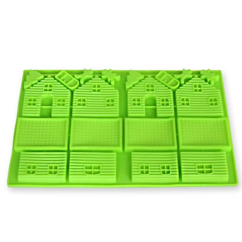 Molde de Silicone 3D Casa de Natal para Chocolate e Biscoitos